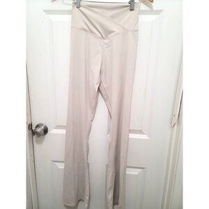 Top Yoga High-Waisted Beige /Ivory Yoga Pants Crossover Waistband Size S